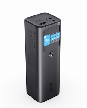 Wireless Charging Aukey Pb-Y45 27,600Mah 140W Ultra-Fast Charging Power Bank With Smart Digital Display