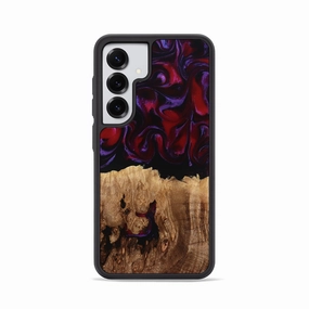 Galaxy S25 Wood Phone Case - Jacey (Red, 780162) Anti Finger Mark Film