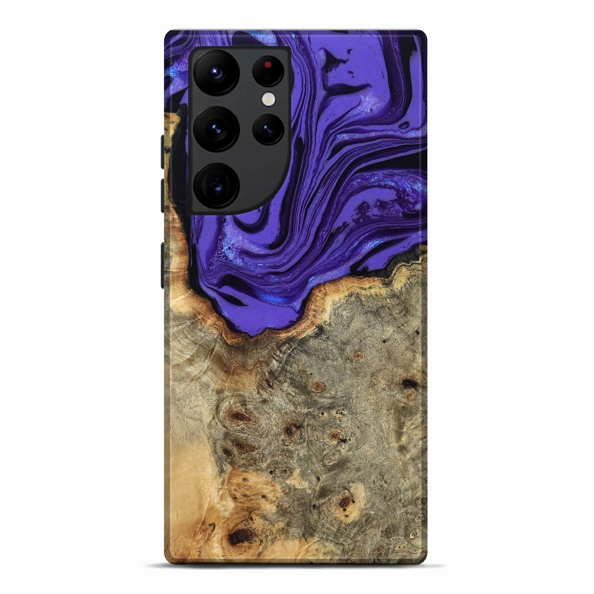 Galaxy S22 Ultra Wood Live Edge Phone Case - Azul (Purple, 776924) HD Screen Protector