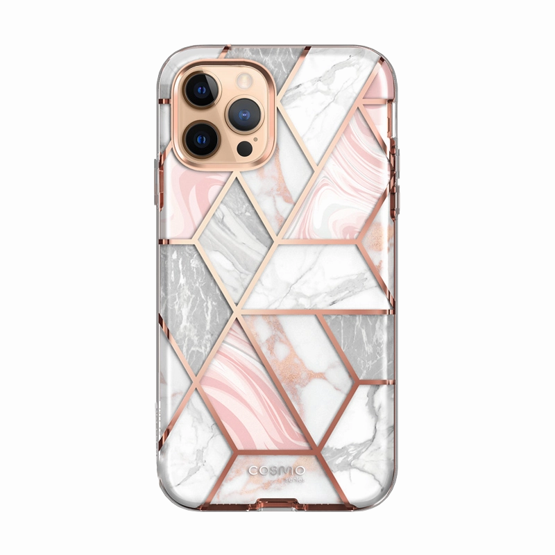 Iphone 12 Pro Cosmo Case - Marble Pink Scratch Resistant