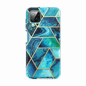 Galaxy A12 Cosmo Case - Ocean Blue Drop Resistant Rounded Edges