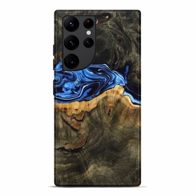 Galaxy S22 Ultra Wood Live Edge Phone Case - Adhara (Blue, 774591) Ultra Slim Protector