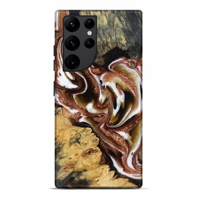 Galaxy S22 Ultra Wood Live Edge Phone Case - Blanche (Black & White, 781027) Protective Screen Anti Yellowing Film