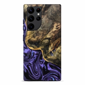 Protective Film Anti Dust Galaxy S22 Ultra Wood Live Edge Phone Case - Clement (Purple, 781263)
