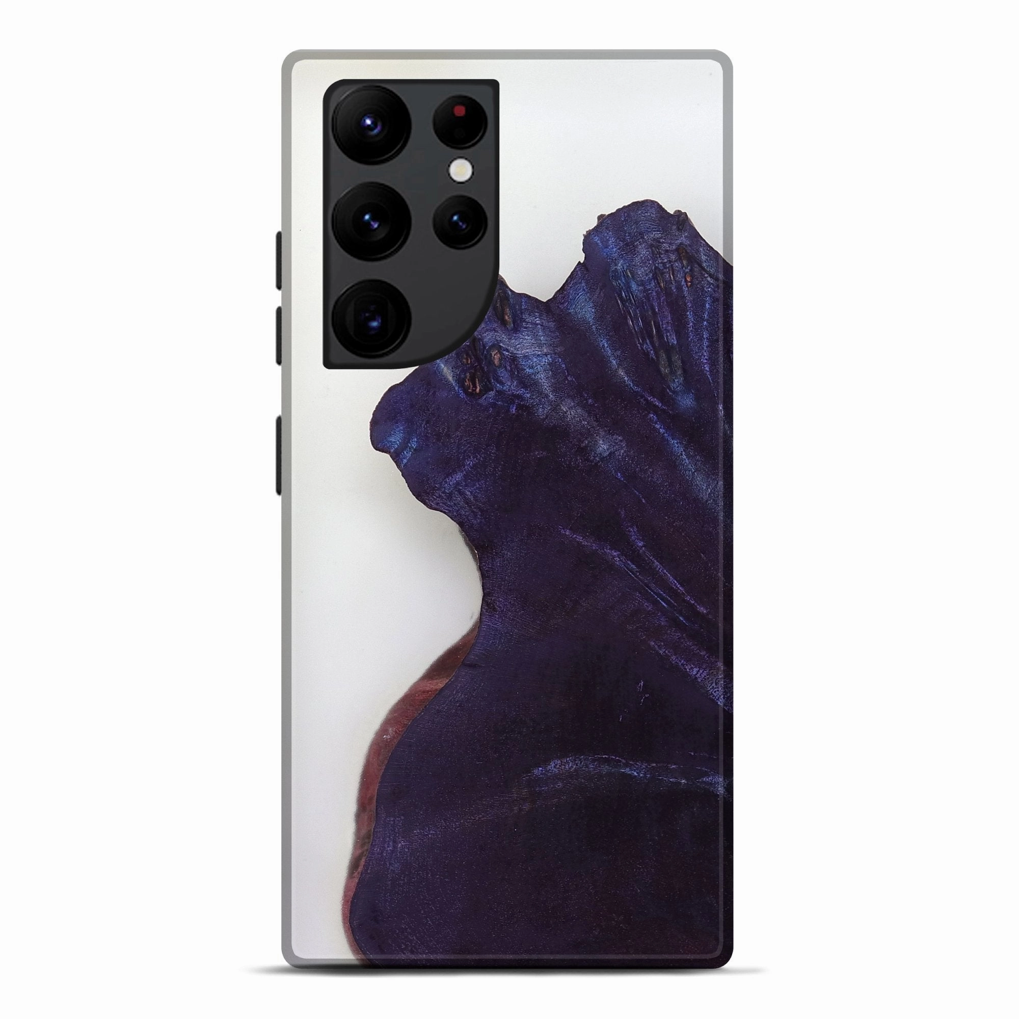 Galaxy S22 Ultra Wood Live Edge Phone Case - Harold (Clear, 779903) Anti Finger Stain Raised Edges