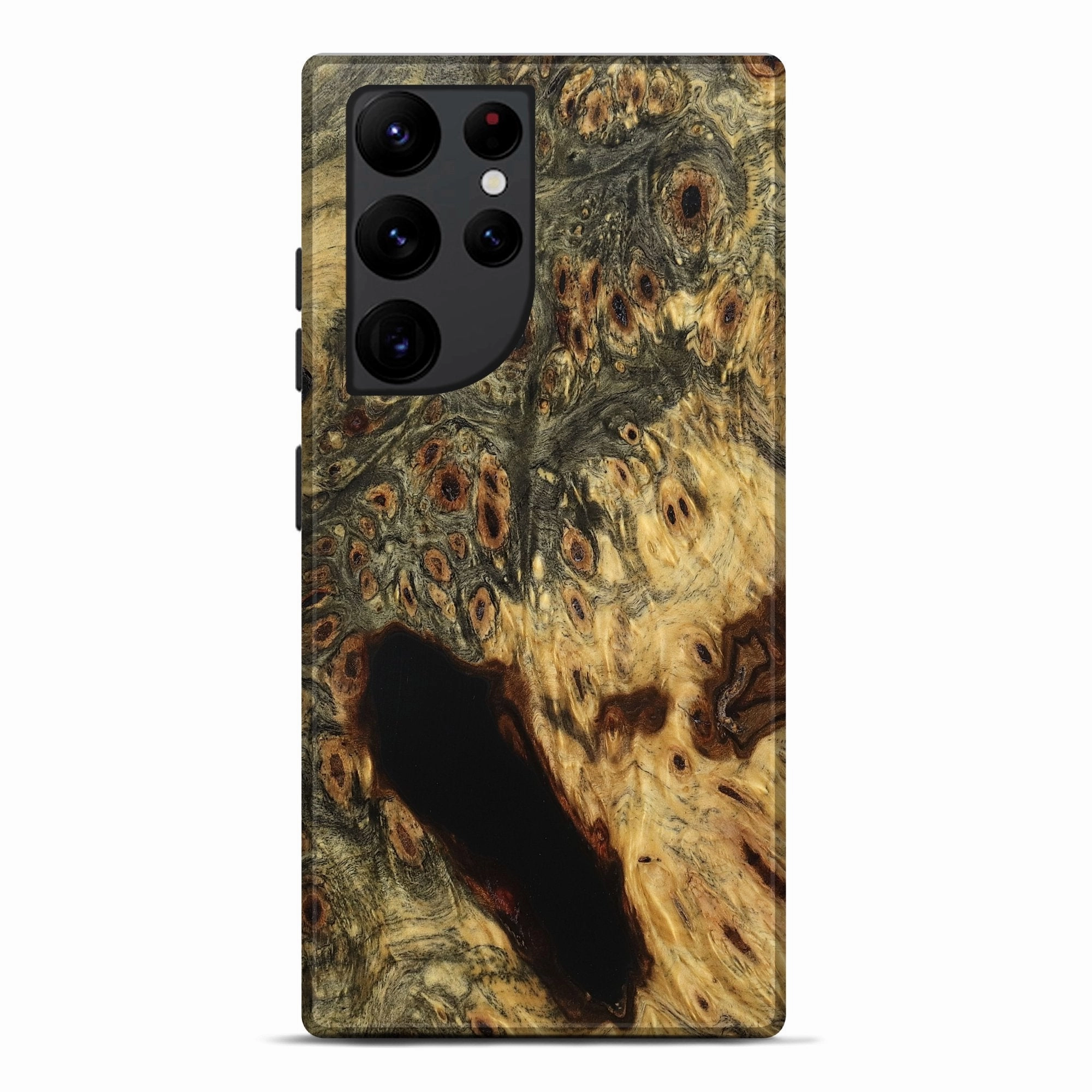 Anti Finger Smear Galaxy S22 Ultra Wood Live Edge Phone Case - Judi (Wood Burl, 777816)