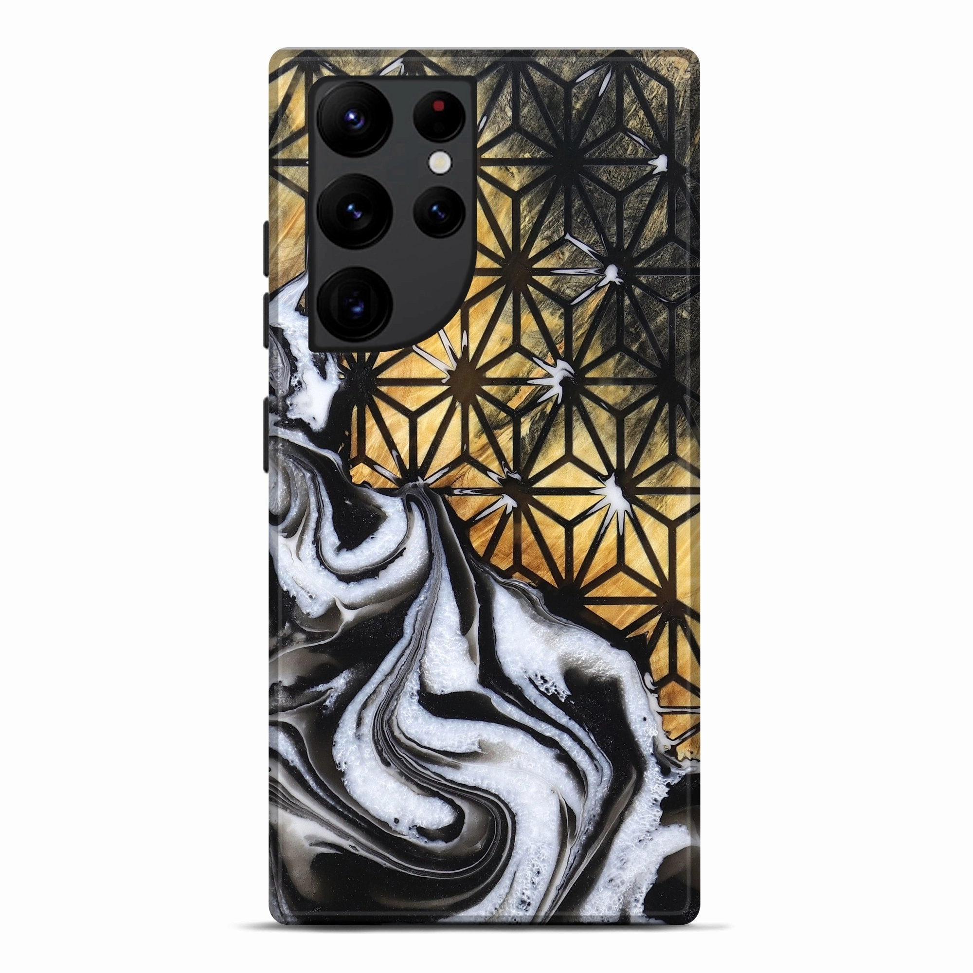 Galaxy S22 Ultra Wood Live Edge Phone Case - Kora (Pattern, 781451) Anti Finger Smudge