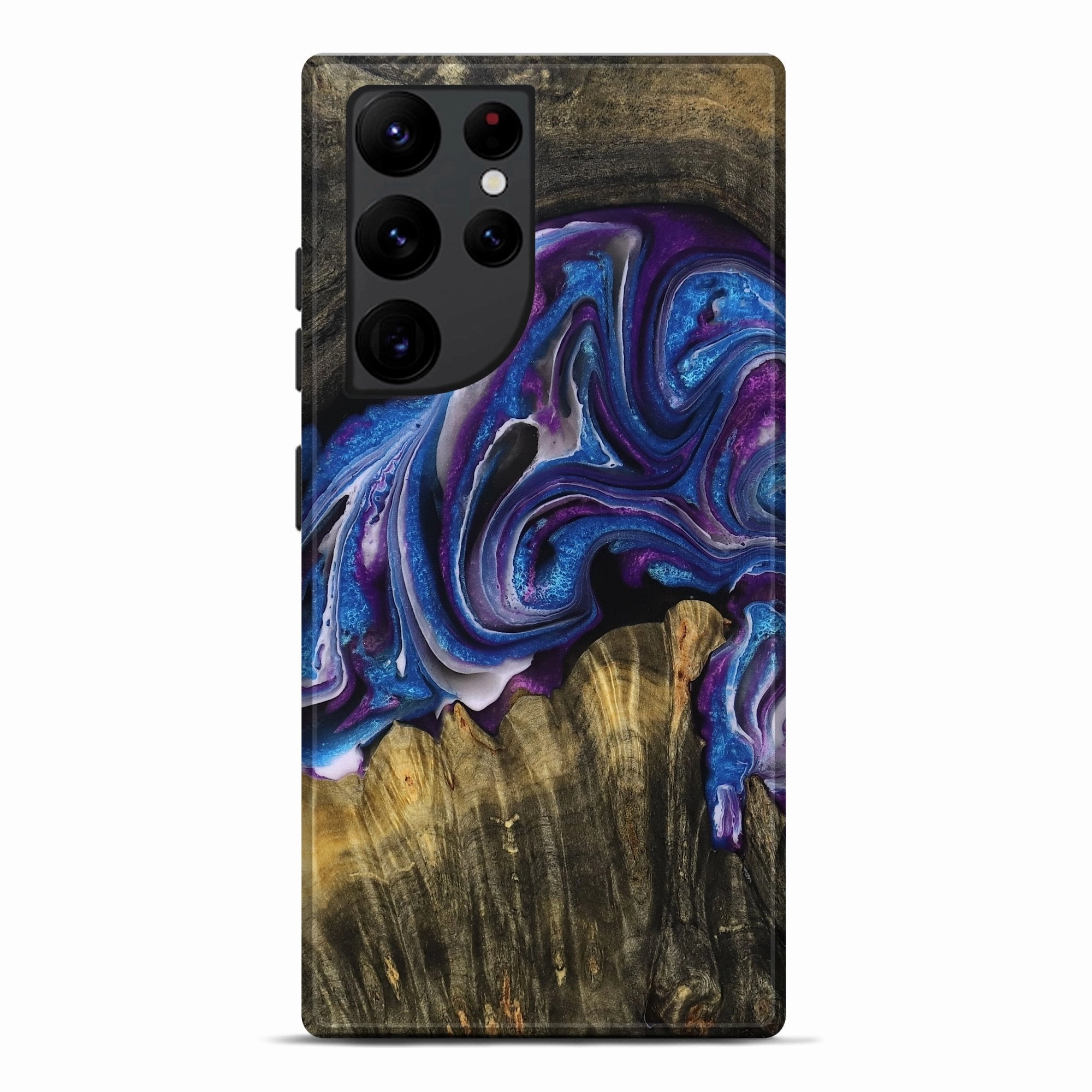 Scratch Protection Screen Defense Galaxy S22 Ultra Wood Live Edge Phone Case - Marely (Purple, 776911)