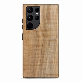 Galaxy S22 Ultra Wood Live Edge Phone Case - Maryjo (Wood Burl, 773971) Ultra Thin Screen Defense