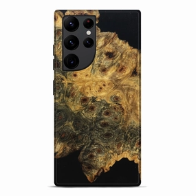Anti Reflection Coating Fingerprint Repellent Galaxy S22 Ultra Wood Live Edge Phone Case - Michell (Wood Burl, 777328)