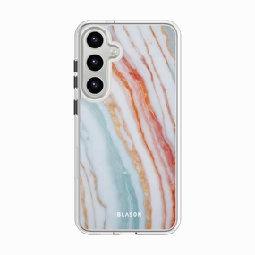 Anti Shock Film Easy Installation Galaxy S23 Halo Magsafe Cute Phone Case - Marble Rainbow