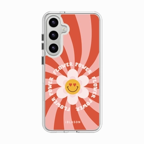 Galaxy S23 Halo Magsafe Cute Phone Case - Retro Flower Power Smooth Touch Film Anti Oil Film