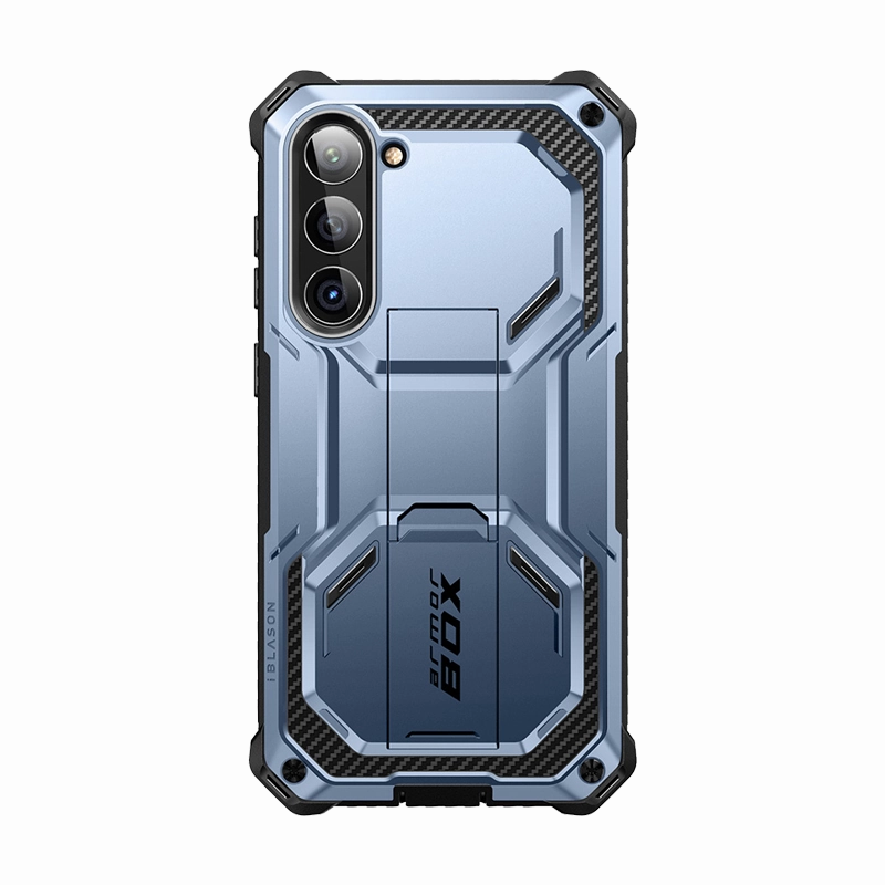Galaxy S23 Plus Armorbox Case-Metallic Blue Anti Spy Film