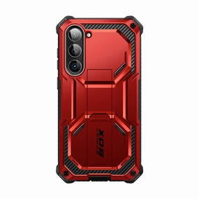 Fingerprint Repellent Galaxy S23 Plus Armorbox Case-Metallic Red