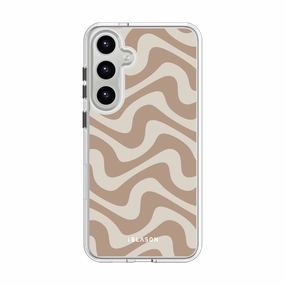 Galaxy S23 Plus Halo Magsafe Cute Phone Case - Brown Retro Swirl Anti Fingerprint Coating Ultra Slim Protector