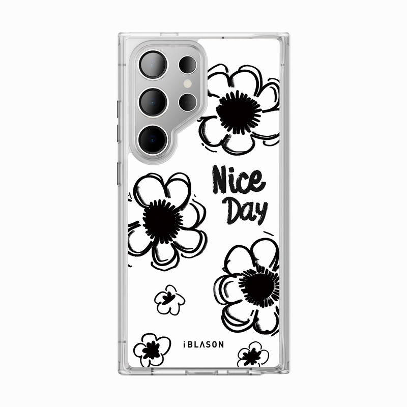 Protective Screen Galaxy S23 Ultra Halo Magsafe Cute Phone Case - Nice Day