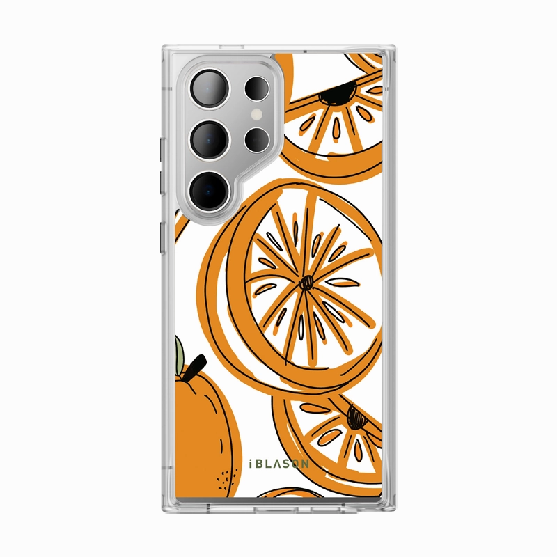 Galaxy S23 Ultra Halo Magsafe Cute Phone Case - Oranges Dustproof Cover