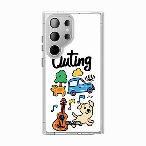 Shockproof Galaxy S23 Ultra Halo Magsafe Cute Phone Case - Outing