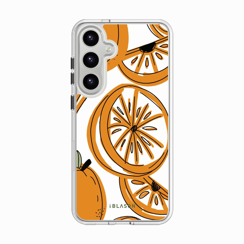 Galaxy S24 Halo Magsafe Cute Phone Case - Oranges Anti Finger Streak