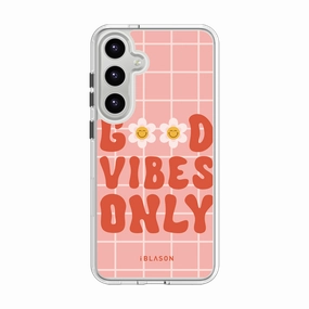 Anti Dust Anti Finger Grease Galaxy S24 Plus Halo Magsafe Cute Phone Case - Retro Good Vibes