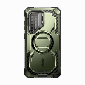 Anti Dust Film Rounded Edges Galaxy S24 Ultra Armorbox Protective Phone Case - Dark Green