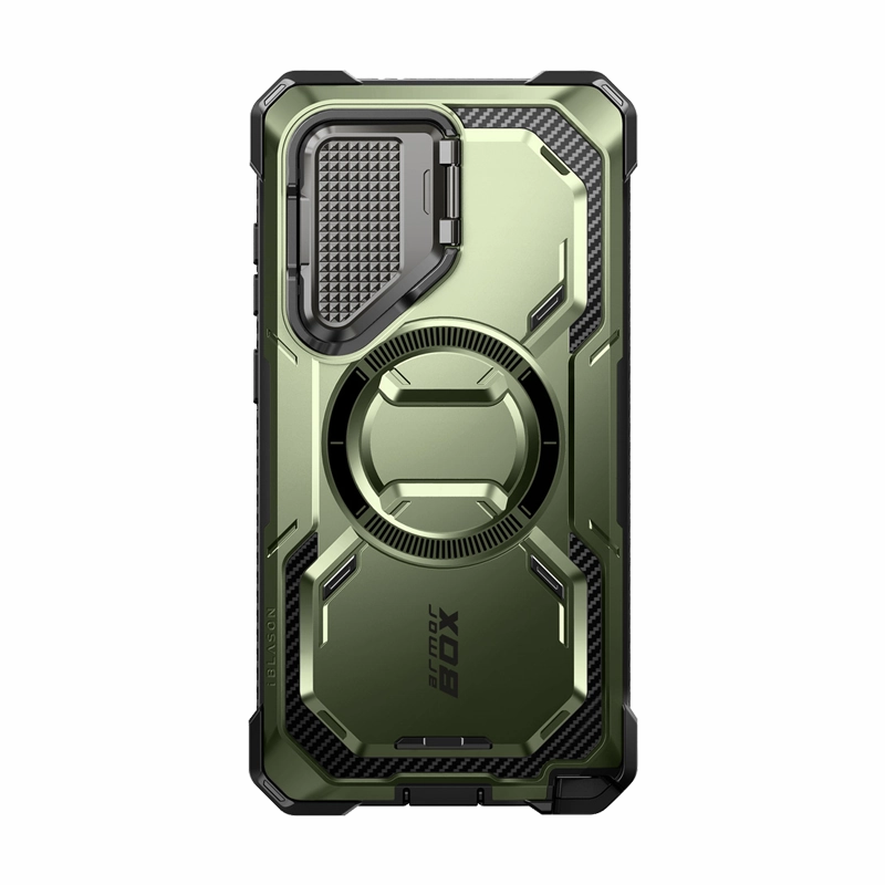 Anti Dust Film Rounded Edges Galaxy S24 Ultra Armorbox Protective Phone Case - Dark Green