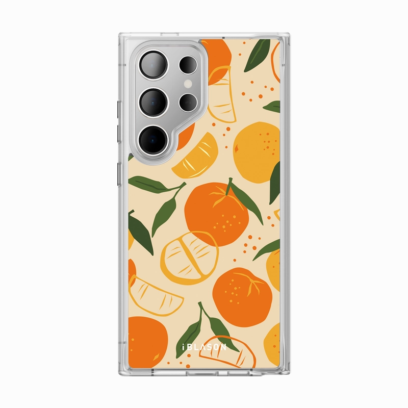 Galaxy S24 Ultra Halo Magsafe Cute Phone Case - Oranges & Lemons Tempered Screen Protector