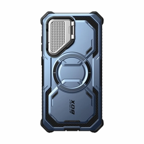 Anti Finger Smear Galaxy S25 Plus Armorbox Protective Phone Case - Metallic Blue