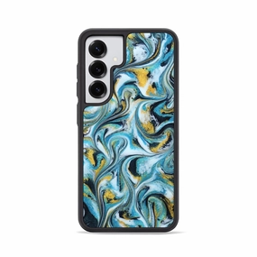 Galaxy S25 Resinart Phone Case - Don (Teal & Gold, 781668) Edge Protection