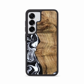 Galaxy S25 Wood Phone Case - Abbie (Black & White, 780134) Bubble Free Installation High Transparency