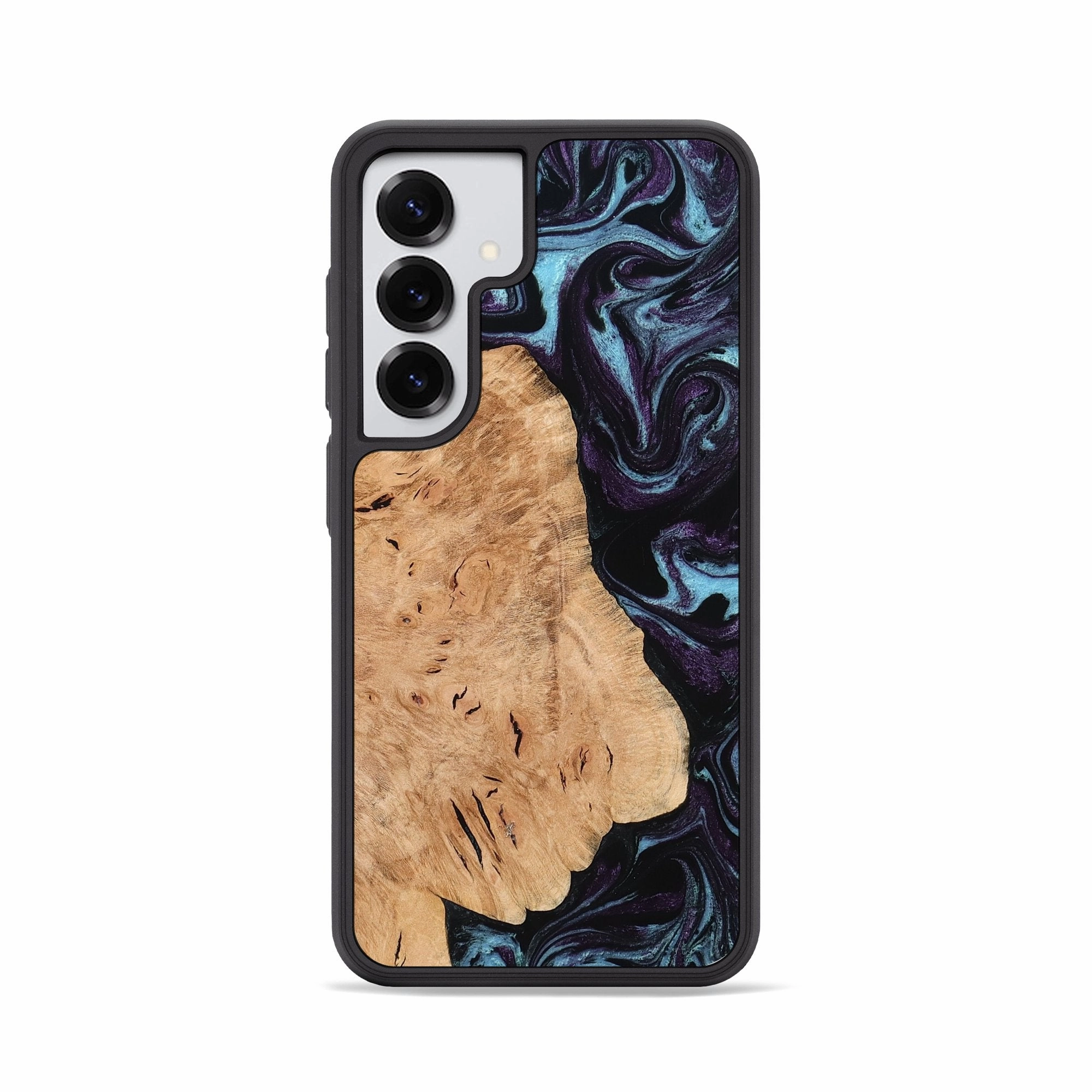 Galaxy S25 Wood Phone Case - Ailani (Purple, 778954) Fingerprint Resistant Screen Impact Protection