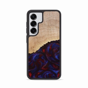 Tempered Screen Protector Galaxy S25 Wood Phone Case - Alfredo (Red, 778555)