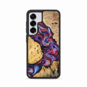 Galaxy S25 Wood Phone Case - Ares (Blue, 775533) Case Friendly Glass Ultra Thin