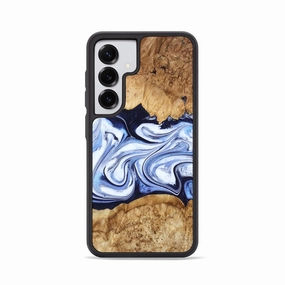 Anti Shock Film Galaxy S25 Wood Phone Case - Ariah (Blue, 781150)