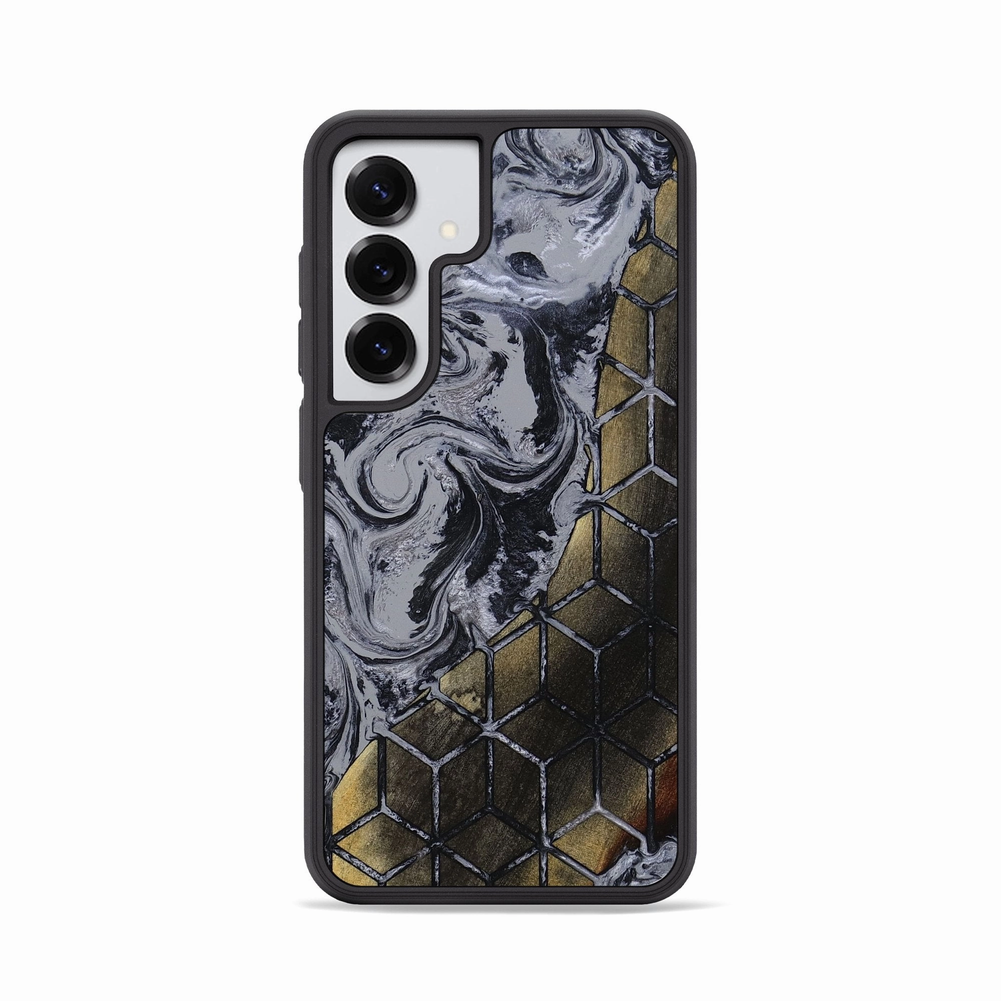 Protective Screen Edge Guard Galaxy S25 Wood Phone Case - Asaiah (Pattern, 780867)