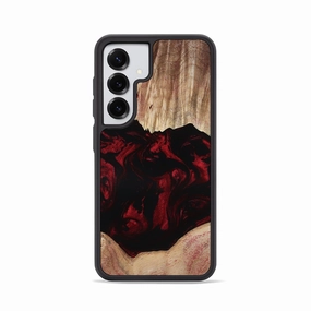 Galaxy S25 Wood Phone Case - Beckett (Red, 780748) Anti Finger Oil