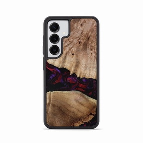 Galaxy S25 Wood Phone Case - Belva (Red, 781584) Edge Protection Scratch Proof Glass