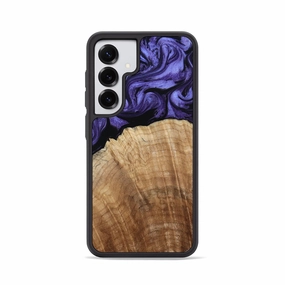 Galaxy S25 Wood Phone Case - Bethzy (Purple, 780151) Case Friendly Glass Anti Finger Smudge Film