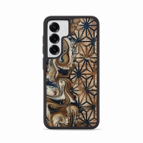 Anti Shock Screen Drop Resistant Galaxy S25 Wood Phone Case - Billye (Pattern, 781050)