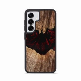 Galaxy S25 Wood Phone Case - Bonny (Red, 770092) Anti Finger Stain Edge Guard