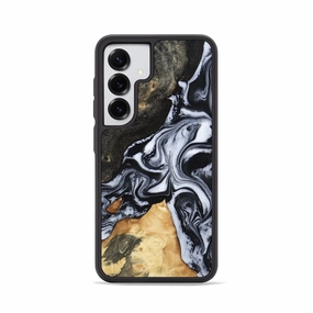 Galaxy S25 Wood Phone Case - Bret (Black & White, 781361) Anti Dust