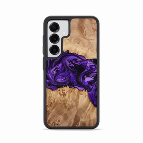 Galaxy S25 Wood Phone Case - Bruce (Purple, 773363) Shock Absorption