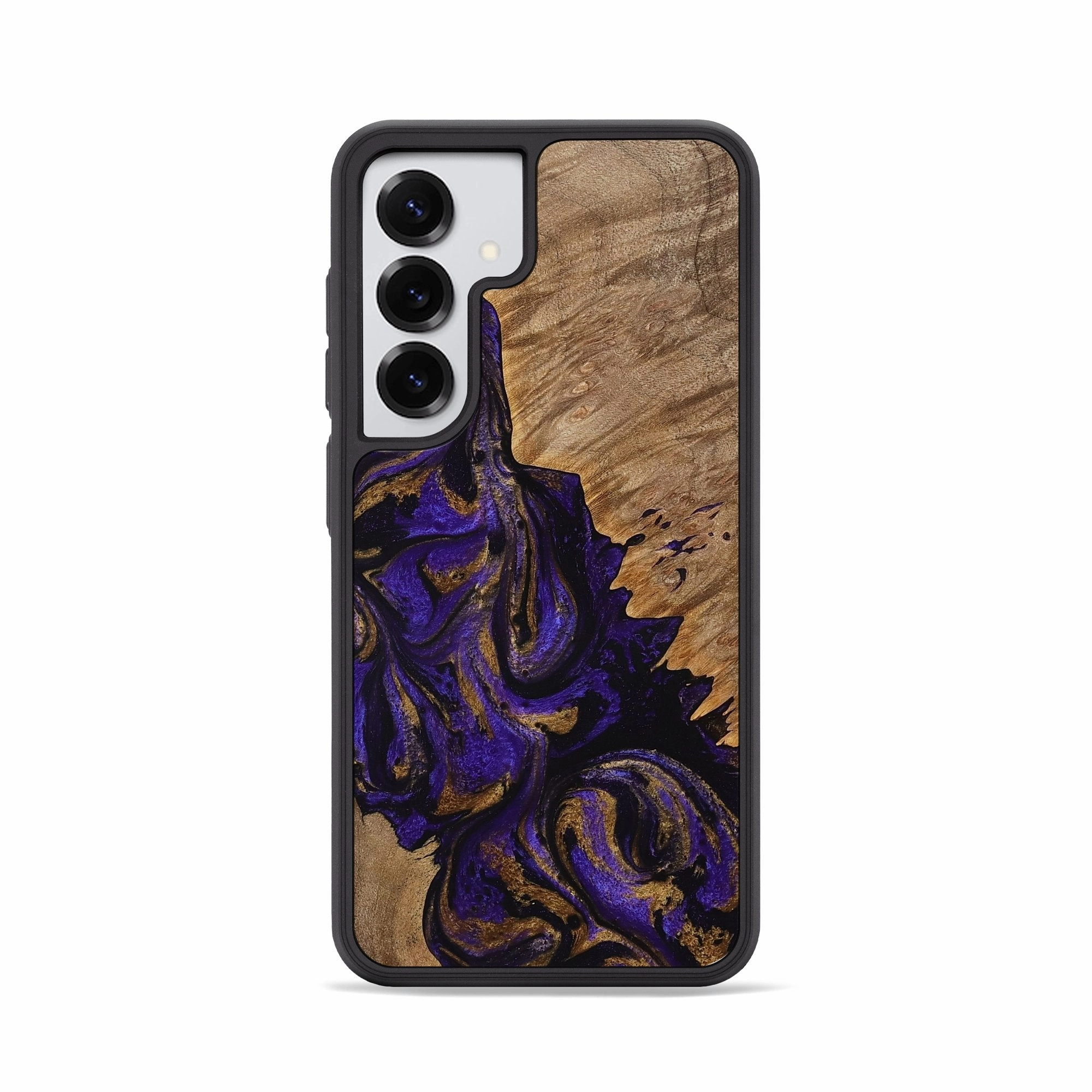 Galaxy S25 Wood Phone Case - Bryant (Purple, 771502) Self Healing Oleophobic Coating
