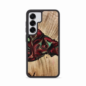 Anti Finger Mark Film Galaxy S25 Wood Phone Case - Cayla (Red, 776629)