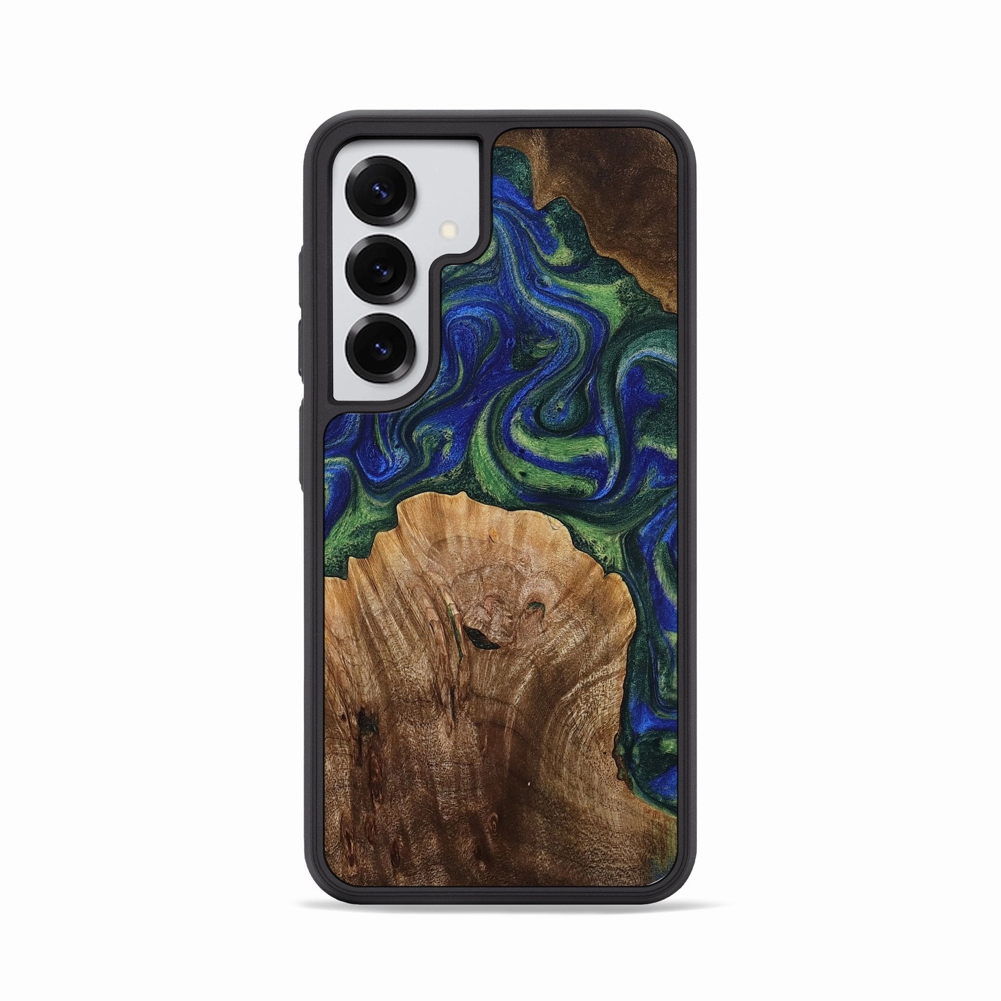 High Transparency Galaxy S25 Wood Phone Case - Celine (Green, 780696)
