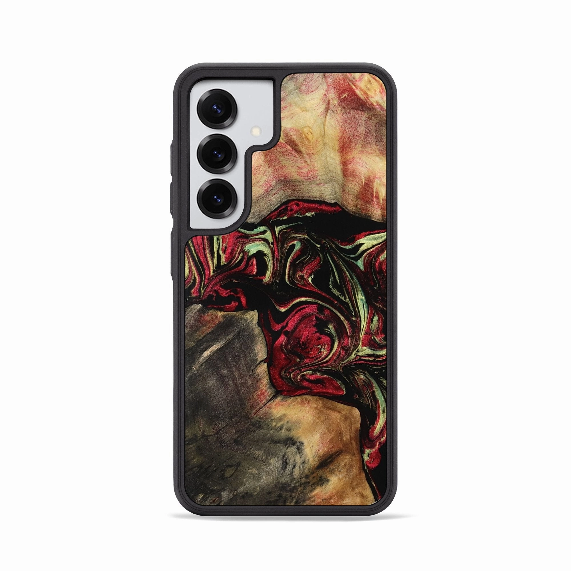 Galaxy S25 Wood Phone Case - Cher (Red, 768502) Anti Finger Smear