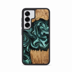 Drop Resistant Impact Protection Galaxy S25 Wood Phone Case - Cordell (Green, 776375)