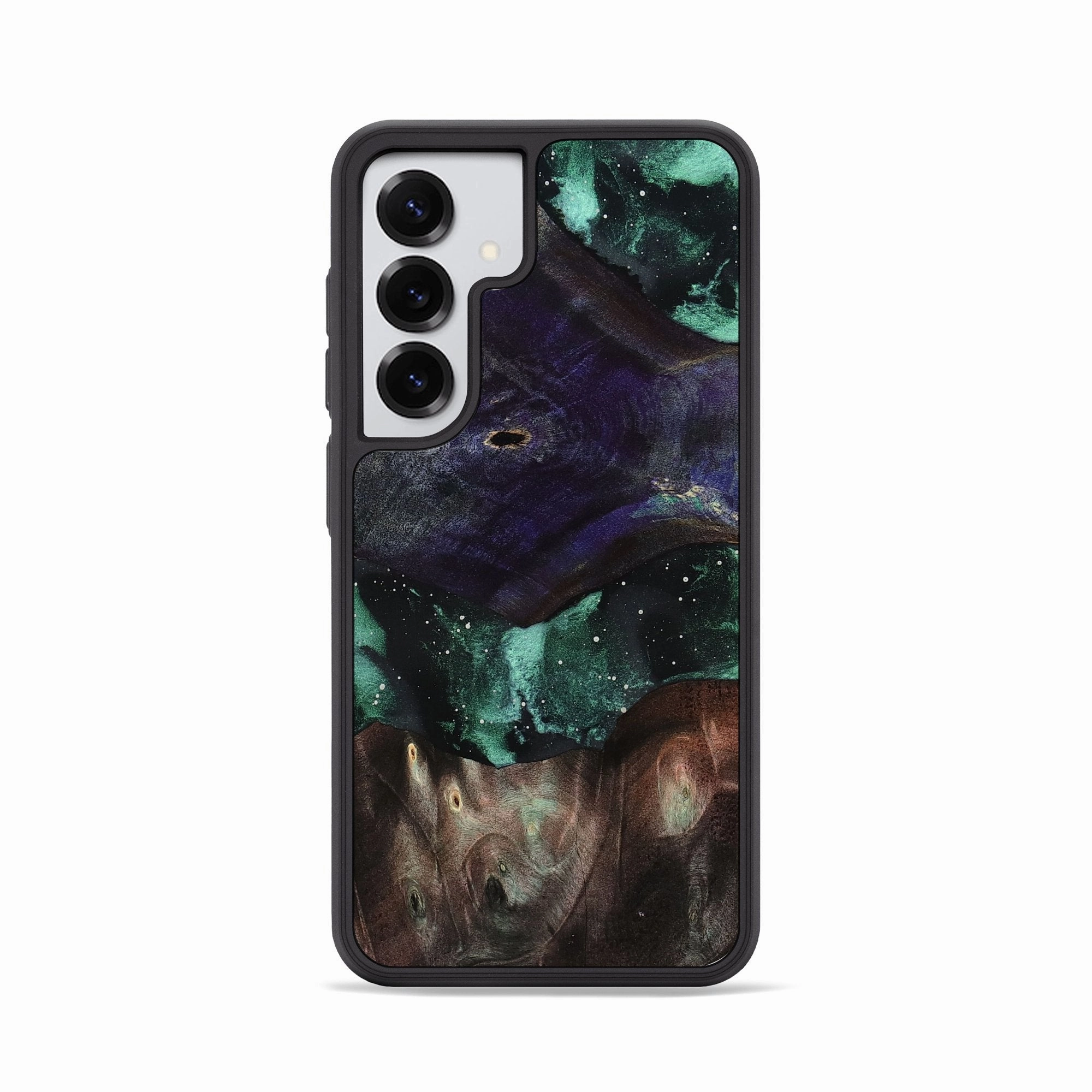 Fingerprint Resistant Screen Privacy Screen Galaxy S25 Wood Phone Case - Cori (Cosmos, 781930)