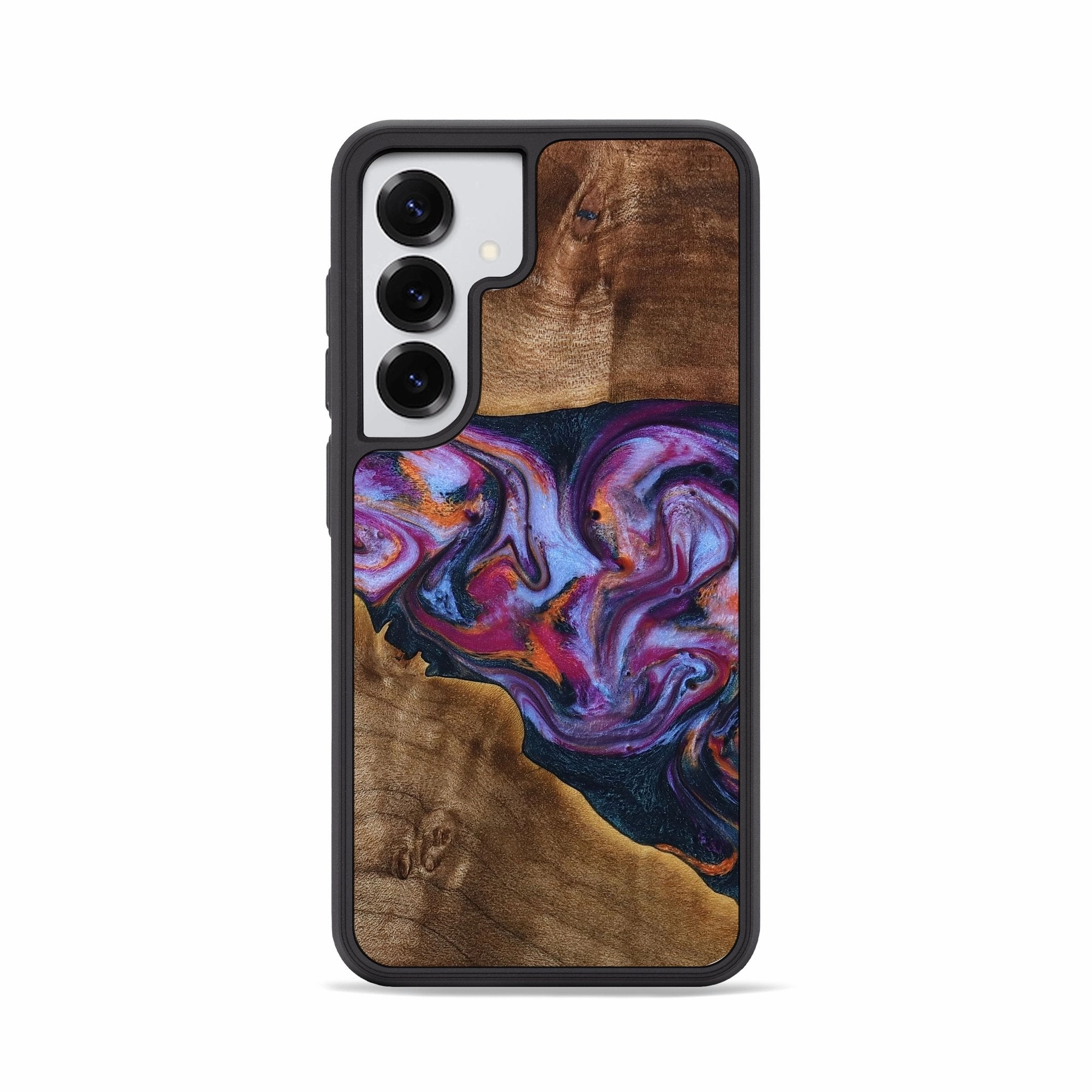 Galaxy S25 Wood Phone Case - Coy (Purple, 771662) Smooth Surface Scratch Resistant Coating