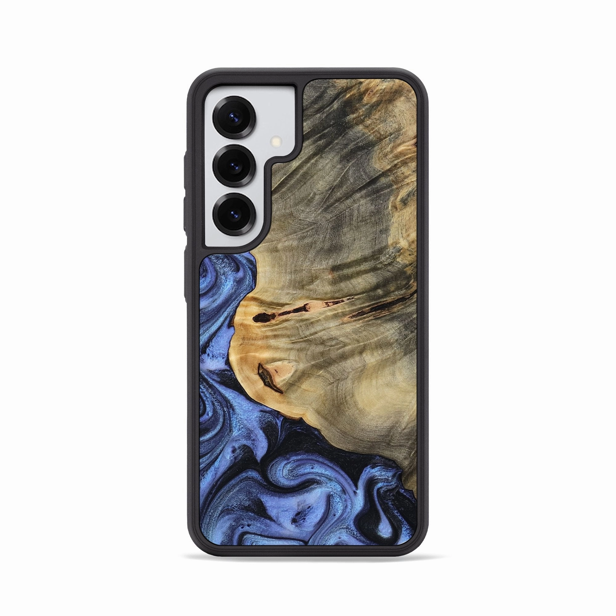 Galaxy S25 Wood Phone Case - Dan (Blue, 772197) Protective Film